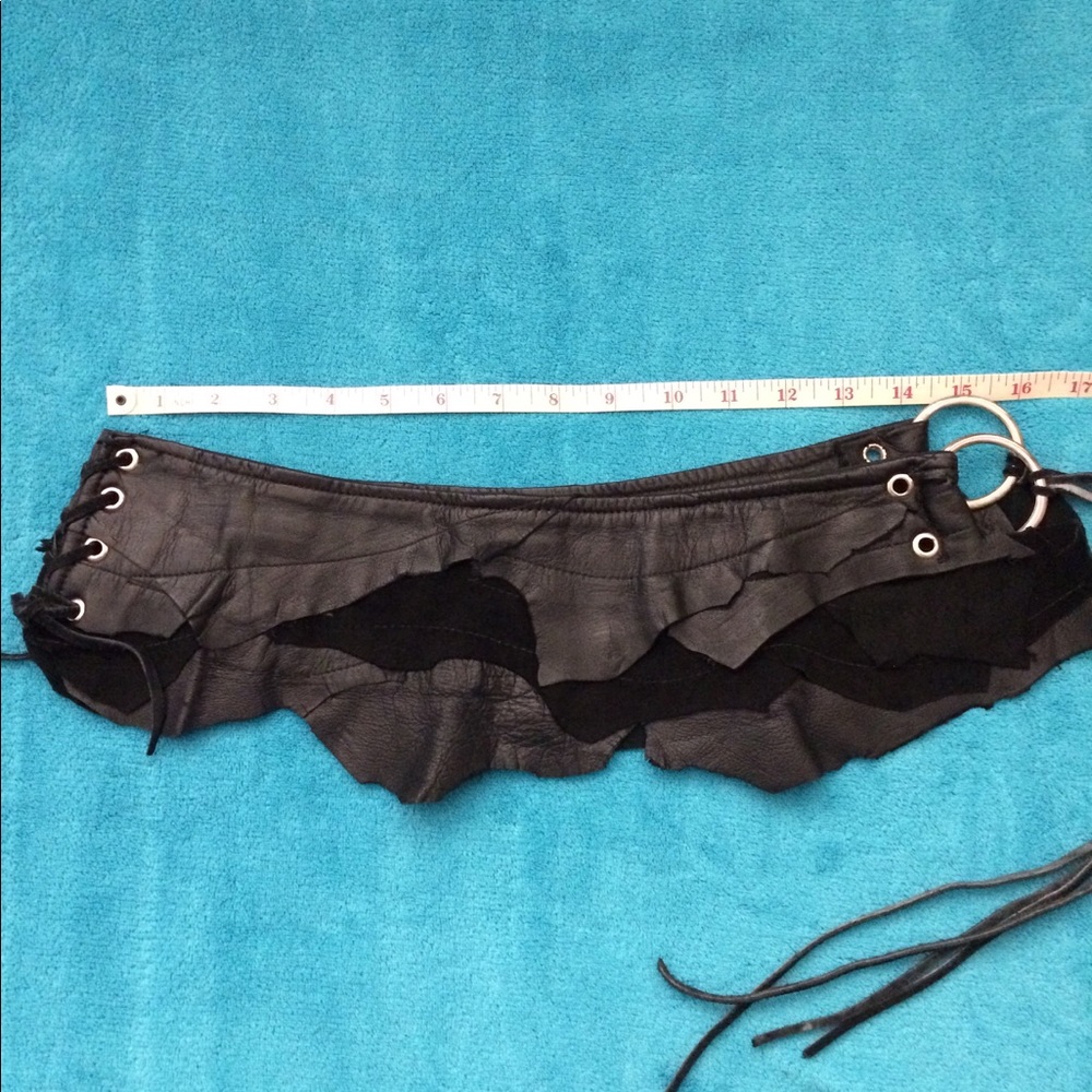 Black Leather/Suede Belt